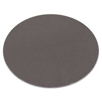 Alfombra De Lavado Moderna Lindo Circulo Gris, Antideslizante, Peluda Circulo 200 Cm