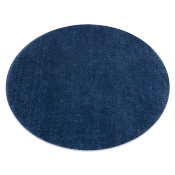 Alfombra De Lavado Moderna Lindo Circulo Azul Oscuro, Antideslizante,  Circulo 150 Cm