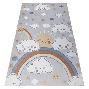 Alfombra Bono 8437 Nubes, Cielo, Gris Claro / Crema 280x370 Cm