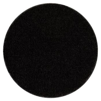 Alfombra De Baño Santa Círculo Plano, Antideslizante, Suave - Negro Rotondo 50 Cm