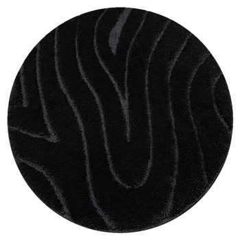 Alfombra De Baño Supreme Círculo Waves, Ondas, Antideslizante, Suave Circulo 67 Cm