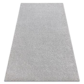 Alfombra Buenos 7005 Shaggy Liso, De Un Solo Color Plata 60x100 Cm