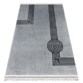 Alfombra Amour 53116d Gris - Geométrico, Líneas Moderno, Elegante 98x200 Cm