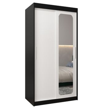 Armario Promo T2 De Puertas Correderas 200/100/62 2 Puertas (negro/blanco)