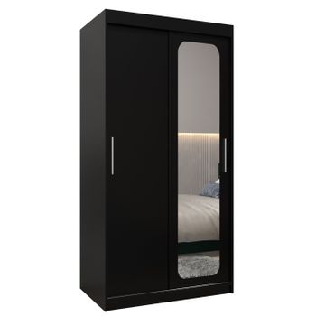 Armario Promo T2 De Puertas Correderas 200/100/62 2 Puertas (negro/negro)