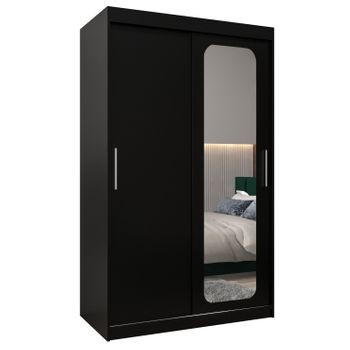 Armario Promo T2 De Puertas Correderas 200/120/62 2 Puertas (negro/negro)