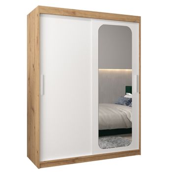 Armario Promo T2 De Puertas Correderas 200/150/62 2 Puertas (artisan/blanco)