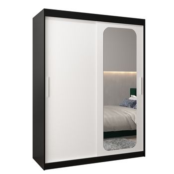 Armario Promo T2 De Puertas Correderas 200/150/62 2 Puertas (negro/blanco)