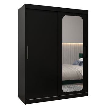 Armario Promo T2 De Puertas Correderas 200/150/62 2 Puertas (negro/negro)