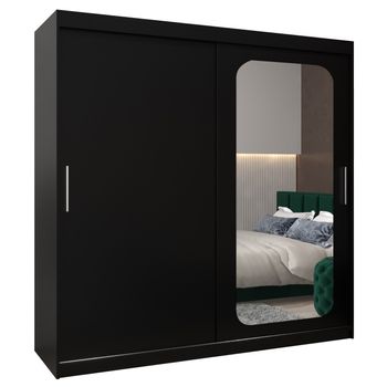 Armario Promo T2 De Puertas Correderas 200/200/62 2 Puertas (negro/negro)