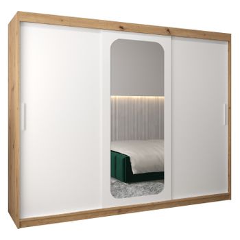 Armario Promo T2 De Puertas Correderas 200/250/62 3 Puertas (artisan/blanco)