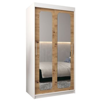 Armario Promo T3 De Puertas Correderas 200/100/62 2 Puertas (blanco/artisan)