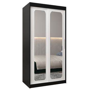 Armario Promo T3 De Puertas Correderas 200/100/62 2 Puertas (negro/blanco)