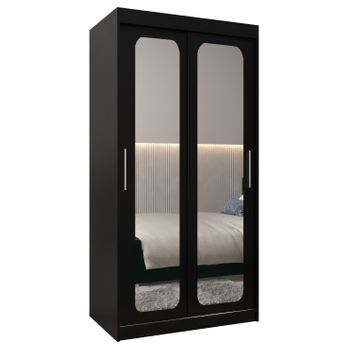 Armario Promo T3 De Puertas Correderas 200/100/62 2 Puertas (negro/negro)