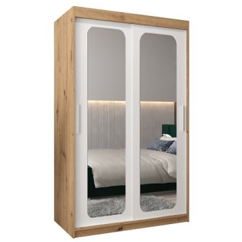 Armario Promo T3 De Puertas Correderas 200/120/62 2 Puertas (artisan/blanco)