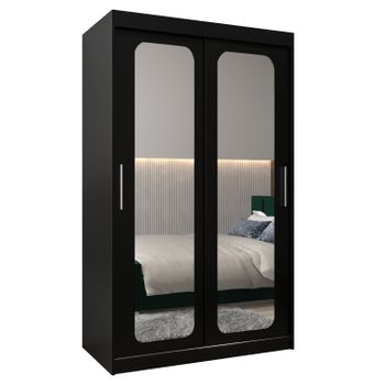 Armario Promo T3 De Puertas Correderas 200/120/62 2 Puertas (negro/negro)