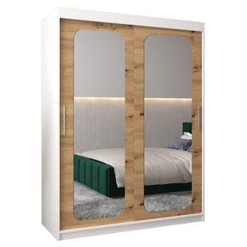 Armario Promo T3 De Puertas Correderas 200/150/62 2 Puertas (blanco/artisan)