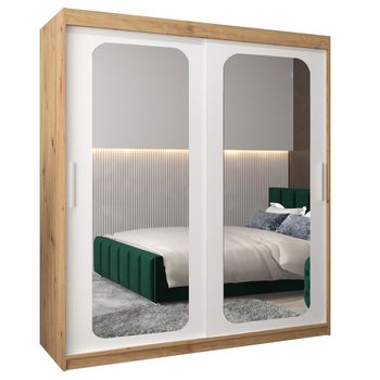 Armario Promo T3 De Puertas Correderas 200/180/62 2 Puertas (artisan/blanco)