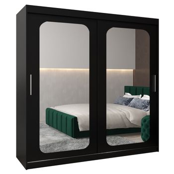 Armario Promo T3 De Puertas Correderas 200/200/62 2 Puertas (negro/negro)