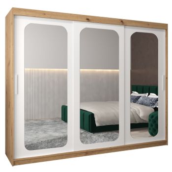 Armario Promo T3 De Puertas Correderas 200/250/62 3 Puertas (artisan/blanco)