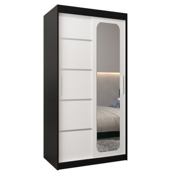 Armario Promo V2 De Puertas Correderas 200/100/62 2 Puertas (negro/blanco)