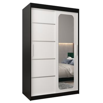 Armario Promo V2 De Puertas Correderas 200/120/62 2 Puertas (negro/blanco)