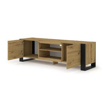 Mesa Tv Mondi 158x40x47 Crema & Negro