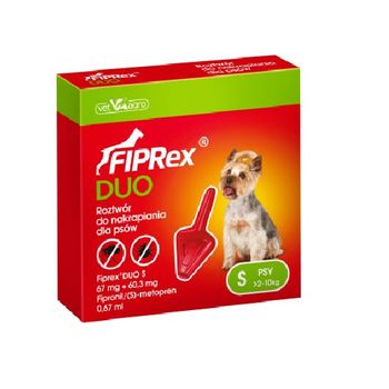 Fiprex Duo S Perros Pequeños (2-10 Kg) Pipeta Antiparasitaria, Fipronilo 67 Mg (s)-metopreno 60,3 Mg, 1 Ud