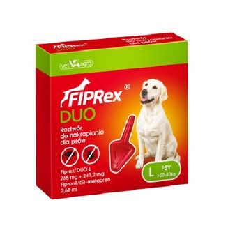 Fiprex Duo L Perros Grandes (20-40 Kg) Pipeta Antiparasitaria, Fipronilo 268 Mg (s)-metopreno 241,2 Mg, 1 Ud