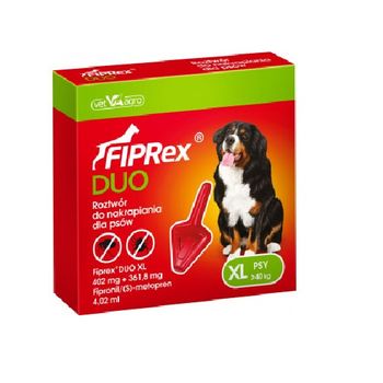 Fiprex Duo Xl Perros Gigantes (+40 Kg) Pipeta Antiparasitaria, Fipronilo 402 Mg (s)-metopreno 361,8 Mg, 1 Ud