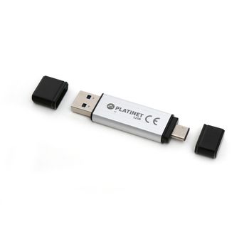 Pendrive 32gb Doble Usb 3.0 Y Usb Tipo C Plateado