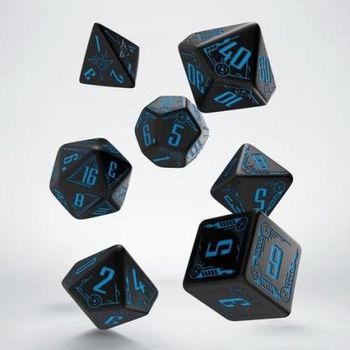 Qw Dados Galactic Black & Blue Set (7)