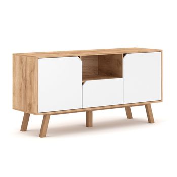 Mueble De Tv 2 Puertas 1 Cajón 1 Balda 140 Cm - L 140  X A 42  X H 70  Cm