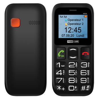 Teléfono Senior Doble Sim Botón Sos 600mah Autonomía 3h Mm426 Maxcom - Negro