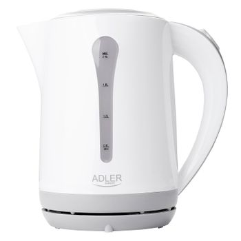 Hervidor Agua Eléctrico, 2,5 L, Sin Bpa, Resistencia Oculta, Inalámbrico, Apagado Automático Blanco 2000w Adler Ad1244