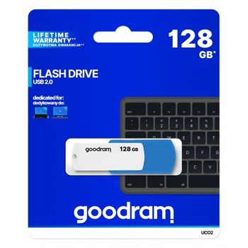 Goodram - Uco2 Unidad Flash Usb 128 Gb Usb Tipo A 2.0 Azul, Blanco