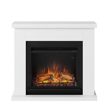 Chimenea Eléctrica Power Flame Con Revestimiento Frode Blanco