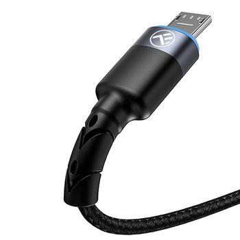 Cable De Datos Tellur, Usb A Micro Usb Con Luz Led, 1,2 M, Negro