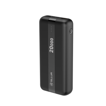 Pbc203 20000mah Power Bank Tellur, 2xusb+tipo-c+microusb, Negro