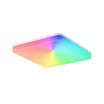 Smart Wifi Lámpara De Techo Tellur, Rgb, Blanco/cálido, Atenuador, 24w, Cuadrado, Blanco