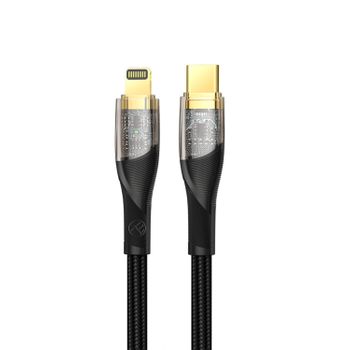 Cable De Datos Tellur, Transparente Usb-c A Lightning, Pd27w, 1m, Negro