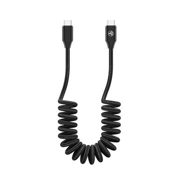 Cable De Datos Extensible Tellur Usb-c A Usb-c, Pd60w, Hasta 1,8 M, Negro