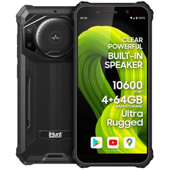 Ihunt Titan Music P11000 Pro Telefono Movil Dual Sim 4g Smartphone Rugerizado Negro 5.45" 4gb Ram 64gb Rom 10600mah Android 13