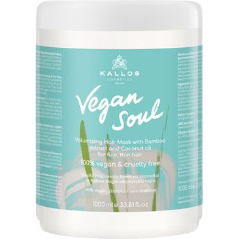 Kallos Cosmetics Vegan Soul Máscarilla Voluminizadora Cabello Fino 1000 Ml