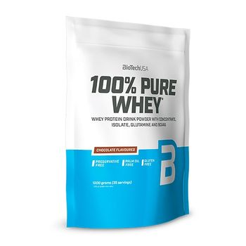 Biotech Usa - 100% Pure Whey X 1000g - Con Bcaa Añadido - Baja En Azúcar -  Sabor: Chocola