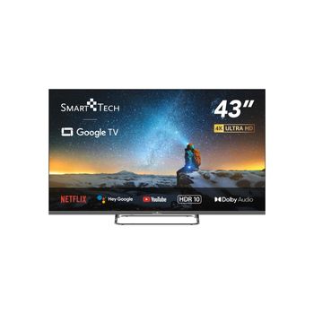 Tv Led 43" (109 Cm), Smart Tech 43ug02v, 4k Uhd Google Television