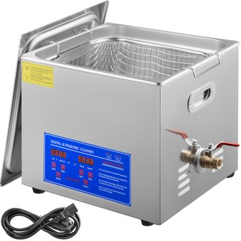 Limpiador Ultrasónico Digital 13,5-15l Acero Inoxidable, Vevor Ultrasonic Cleaner