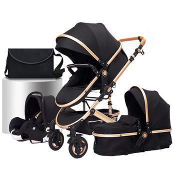 Bebelissimo - Carrito De Bebé - 2 En 1 - Silla De Paseo Para Niños -  Carricoche Convertible - 0-22kg - Nya - Black con Ofertas en Carrefour