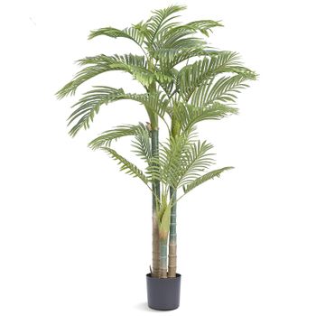 Planta Artificial De Poliéster Bambú Cemento Homcom Ø17x180cm-verde con  Ofertas en Carrefour