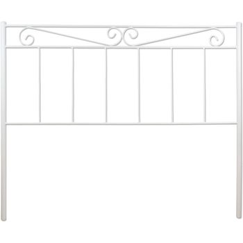 Cabecero De Forja Valenciano, Color Blanco Cabezal Para Cama De 90 Cm, Cama Juvenil (95 Cm X 125 )